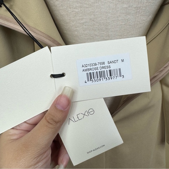 Alexis Revolve NWT Ambrose Cut Out Mini Dress in Neutral ‘Sand’ Tan size Medium - Picture 10 of 10